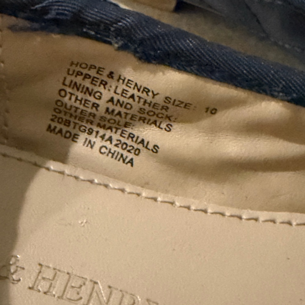 Girls Hope & Henry size 10 navy slip on dress shoes - Picture 4 of 4